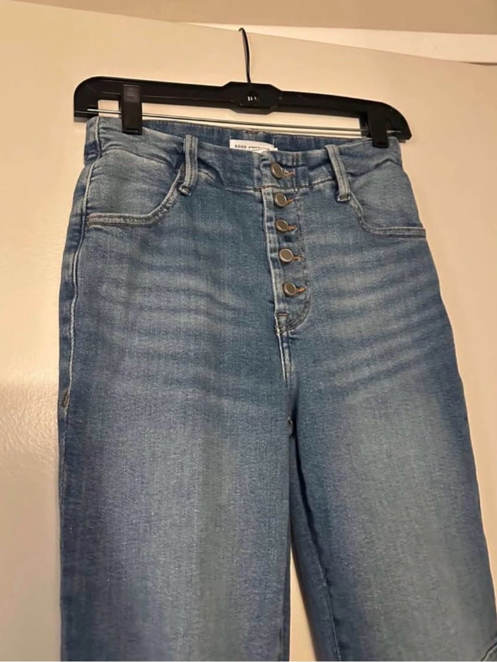 Good American High-Rise Button-Fly Women's Jeans - Blue